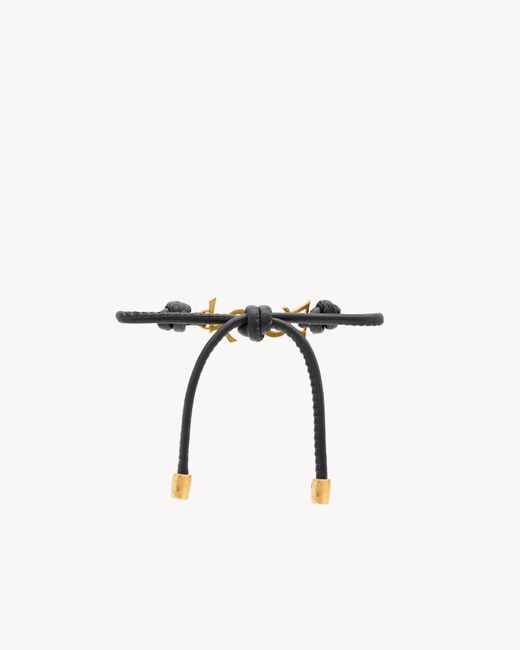 Saint Laurent Multicolor Cassandre Cord Bracelet