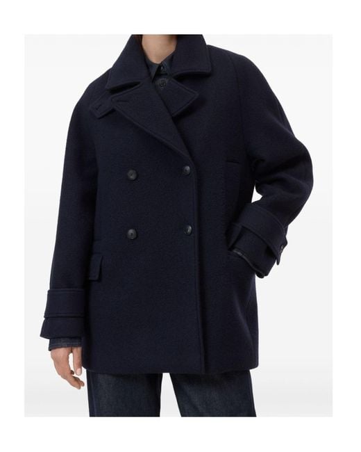 Closed Blue Double-Breasted Jacket