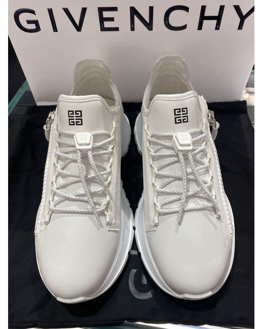 Givenchy White Spectre Runner Lace-Up Sneakers for men