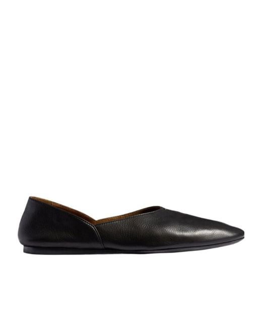 Khaite Black Almond Toe Flat Shoes