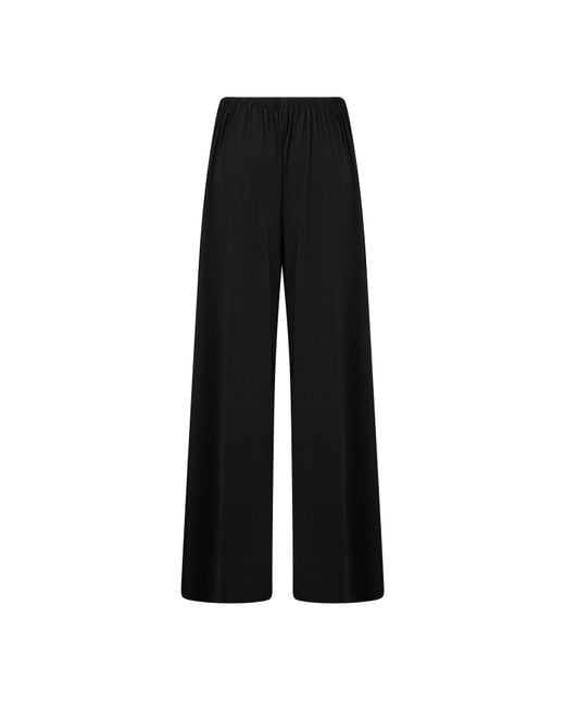 Norma Kamali Black Loose High-Waisted Pants