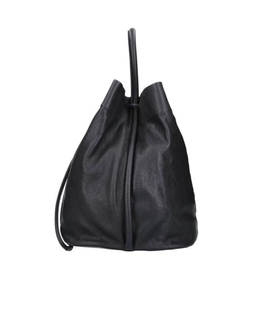 Uma Wang Blue Drawstring Bucket Shoulder Bag