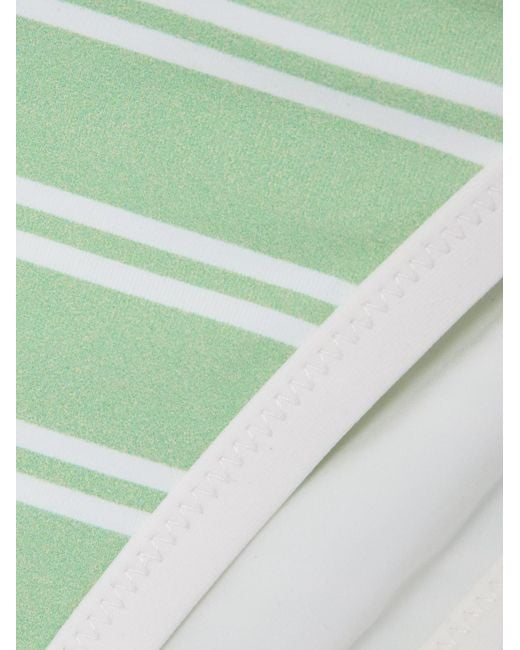Marysia Swim Green Bianco Striped Bikini Briefs