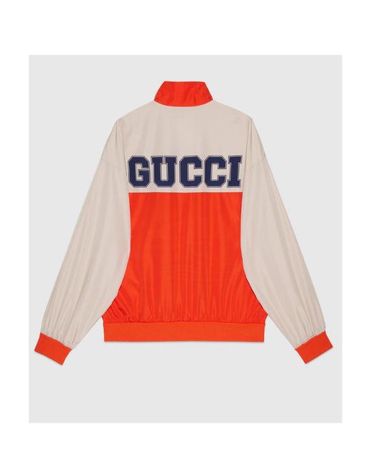Gucci Red Colour-Block Bomber Jacket for men