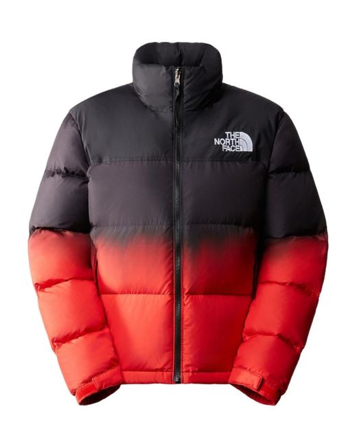The North Face Red Long-Sleeved Quilted Down Jacket