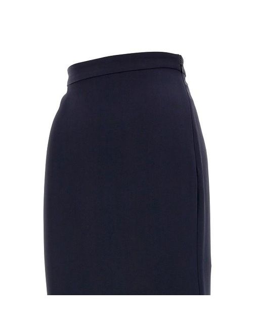Valentino Blue Cady Maxi Skirt