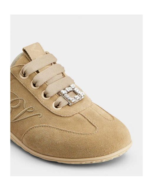 Roger Vivier Natural Viv Low Mules