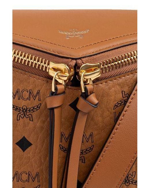 MCM Brown Diamant 3D Shoulder Bag