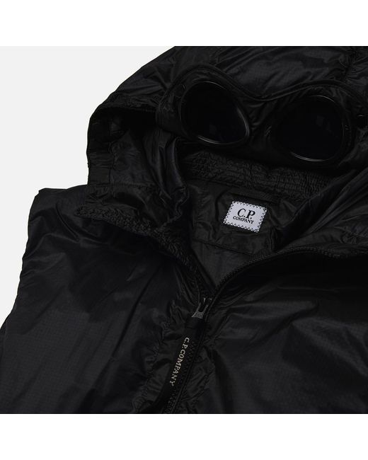 C P Company Black Sleeveless Hooded Vest for men