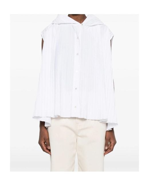 Barena White Hooded Shirt