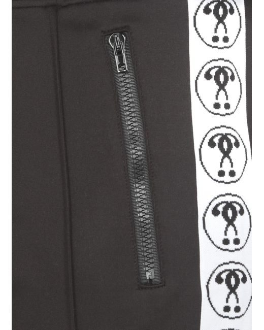 Moschino Black Logo-Printed Track Pants for men