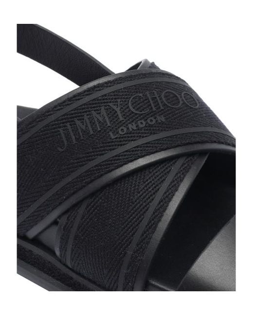 Jimmy Choo Black Joa Buckled Sandals