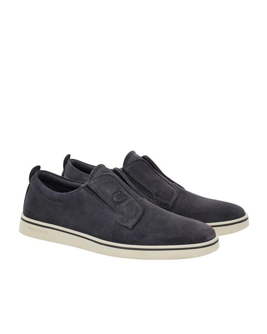 Ferragamo Blue Derby Slip-On for men