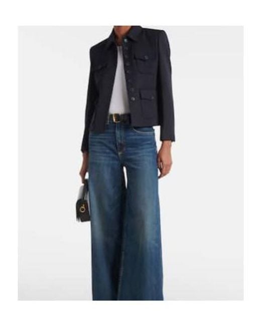 Nili Lotan Blue Button-Down Casual Jacket