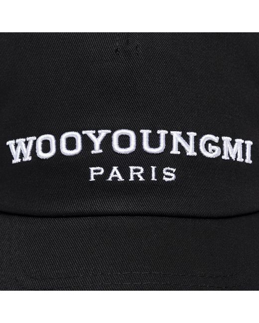 Wooyoungmi Black Logo Baseball Cap for men