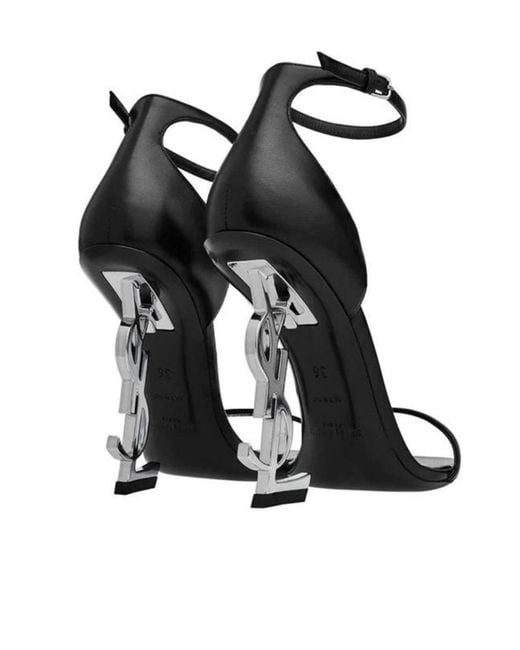 Saint Laurent White Opyum High-Heeled Sandals