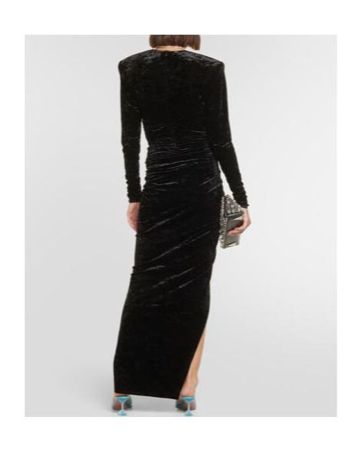 Alexandre Vauthier Black Velvet Gown