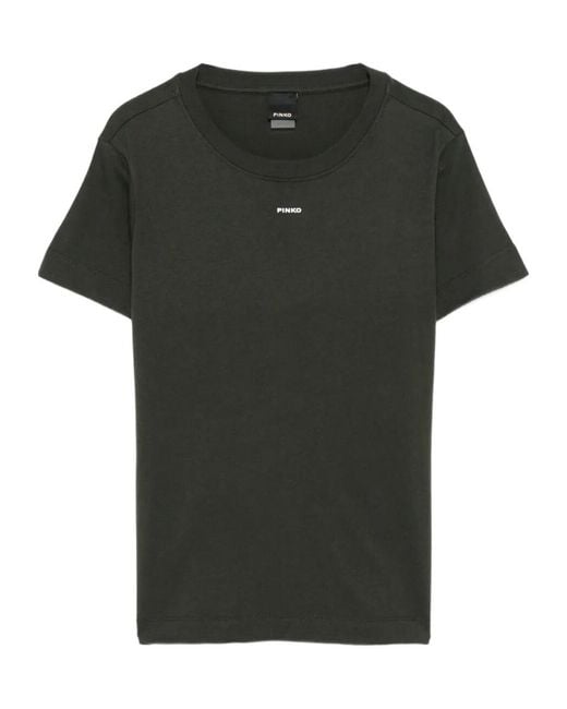 Pinko Green Short-Sleeve Cotton Top