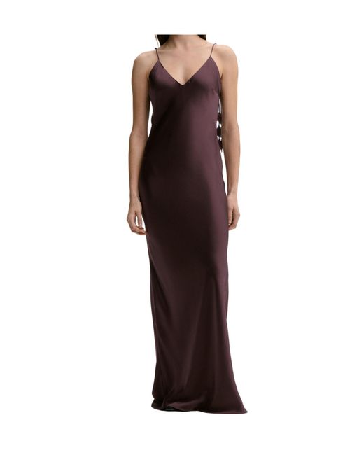 By Malene Birger Purple Pascale Silk Maxi Dress