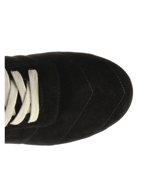 Rick Owens Black Quilted Chevron High-Top Sneakers for men