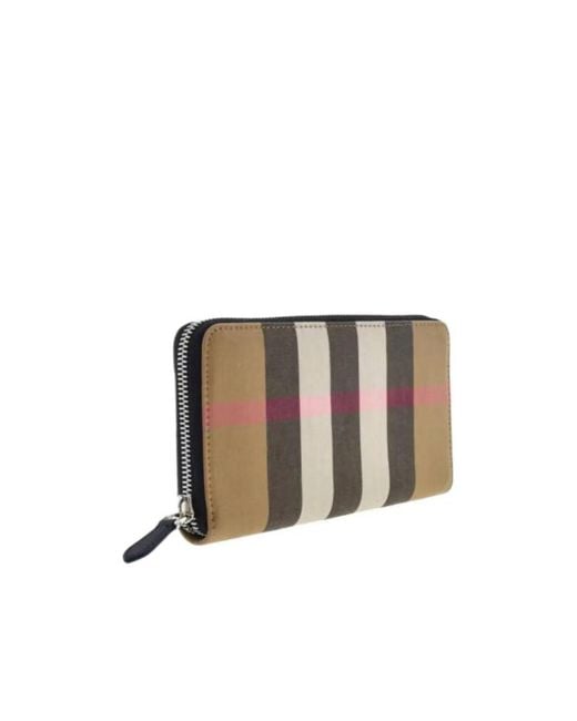 Burberry Multicolor Check Zip Wallet