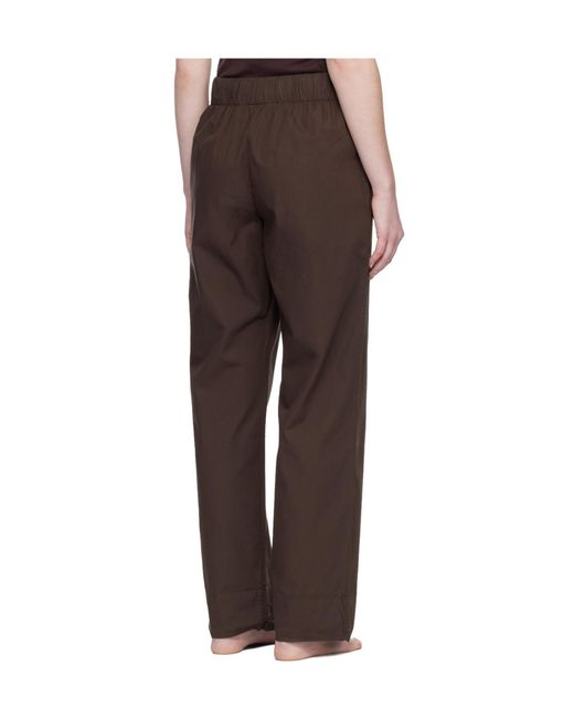 Tekla Brown Drawstring Pajama Pants for men