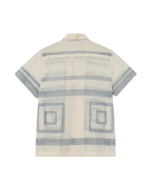 Bode Gray Short-Sleeved Shirt for men