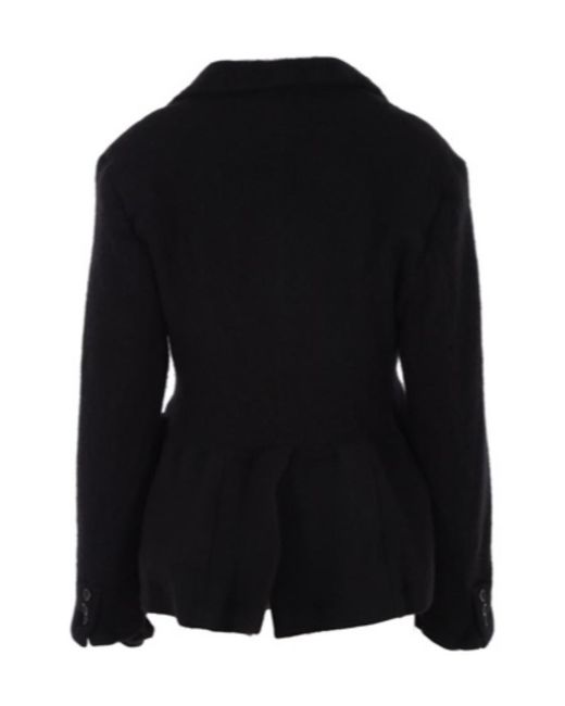 Comme des Garçons Black Single-Breasted Suit Jacket