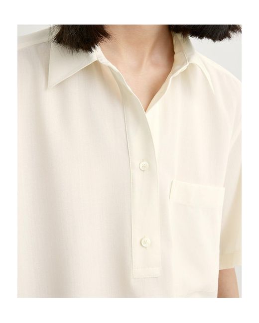Totême  White Chest-Pocket Polo Shirt