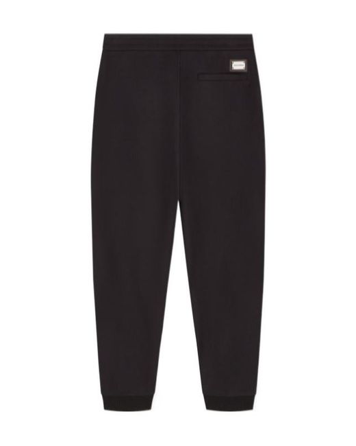 Emporio Armani Black Logo-Plaque Track Pants for men