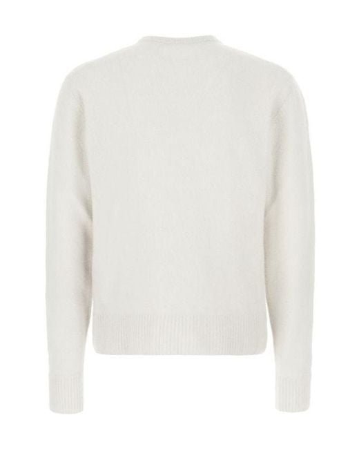 Tom Ford White Crewneck Knitted Jumper for men