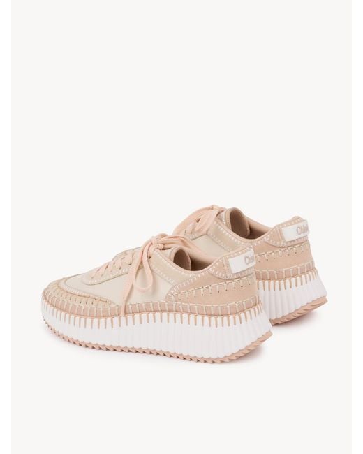 Chloé Pink Chloé Nama Low-Top Sneakers