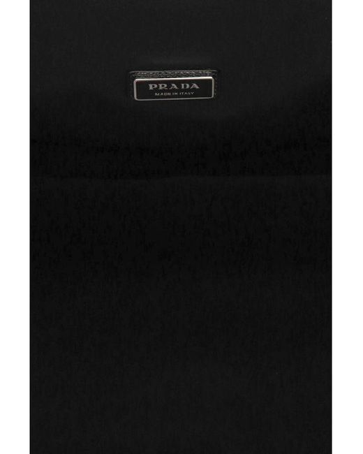 Prada Black Felt Log Carrier for men
