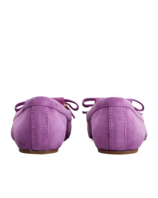 Roger Vivier Purple Virgule Ballerinas