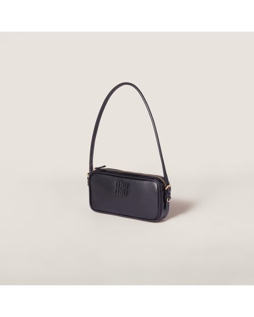 Miu Miu Blue Zipper Shoulder Bag