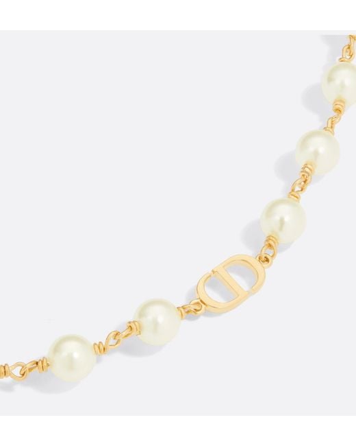 Dior White Collana Lunga Lucky