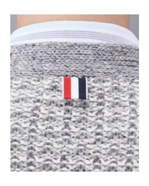 Thom Browne Natural Bar Mélange-Effect Button-Up Cardigan for men