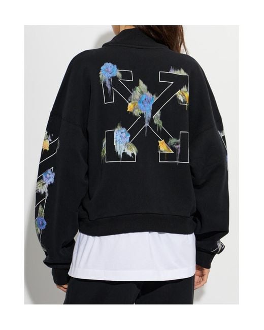 Off-White c/o Virgil Abloh Black Long-Sleeve Zip-Up Sweatshirt