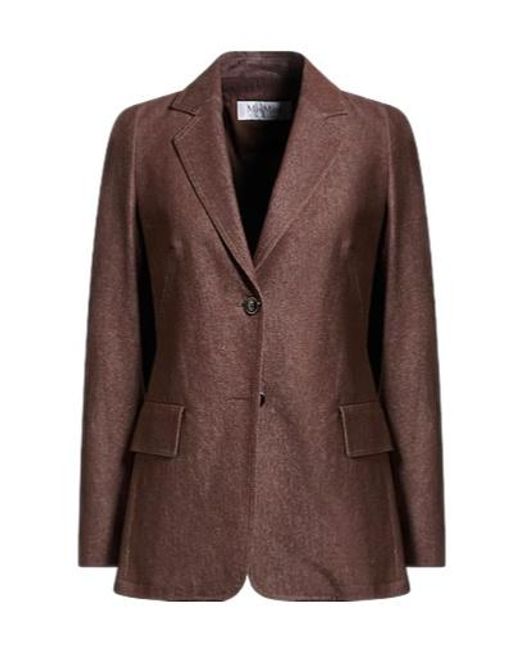 Max Mara Brown Single-Breasted Suit Jacket