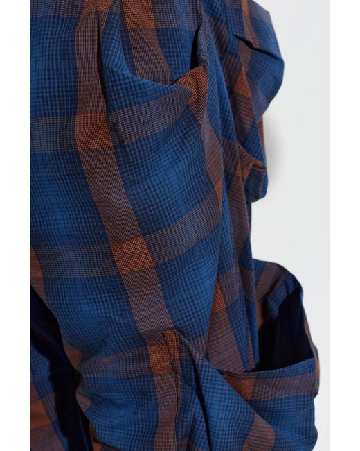 Vivienne Westwood Blue Plaid Casual Pants for men