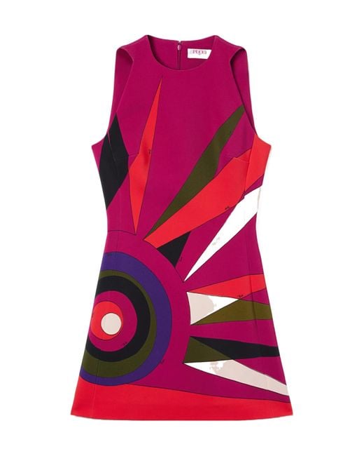 Emilio Pucci Purple Pucci Graphic Cady Mini Dress