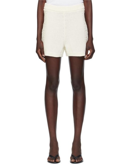 Loulou de Saison Natural Knitted Shorts