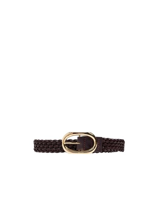 Anine Bing White Signature Link Belt Braided
