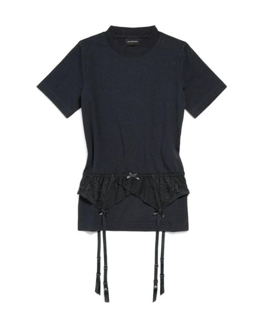 Balenciaga Black Lingerie Short-Sleeve T-Shirt