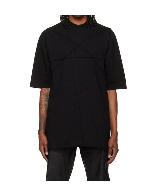 Rick Owens Black Jumbo Round-Neck T-Shirt for men