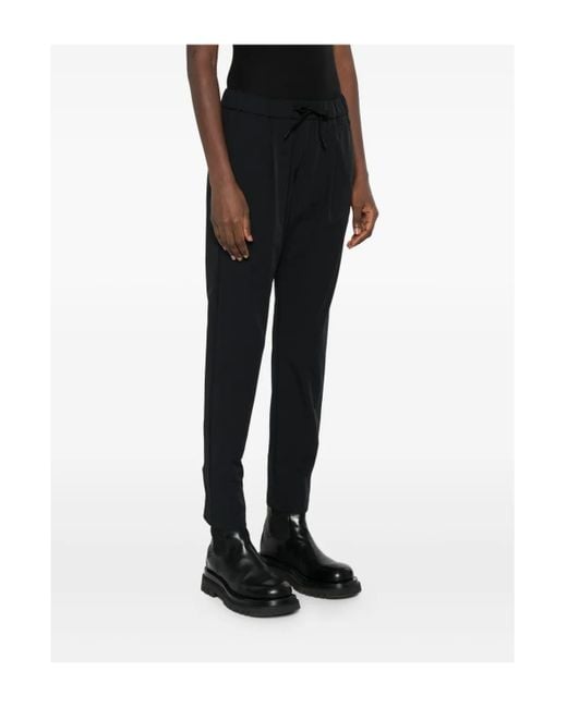 Herno Black Pleated Slim-Fit Trousers