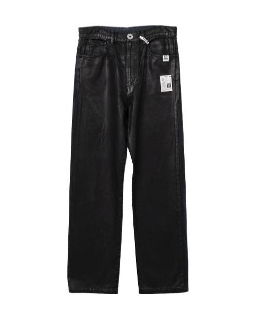 Maison Mihara Yasuhiro Black Two-Tone Coated Jeans for men