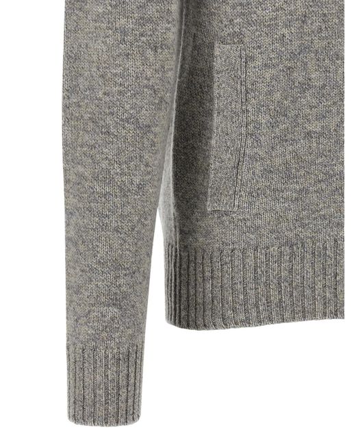 Zanone Gray Chioto Flexwool Cardigan for men