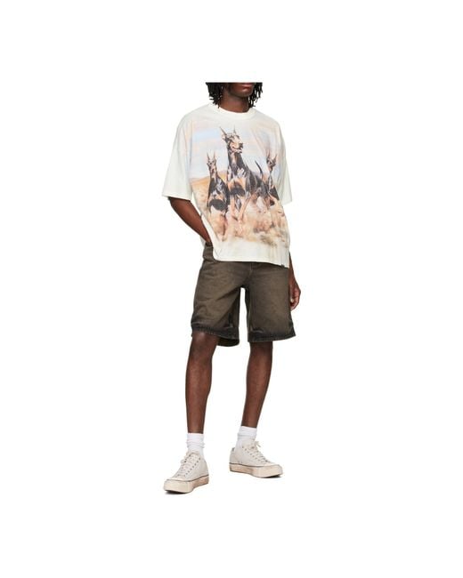 Represent White Graphic Oversized T-Shirt for men