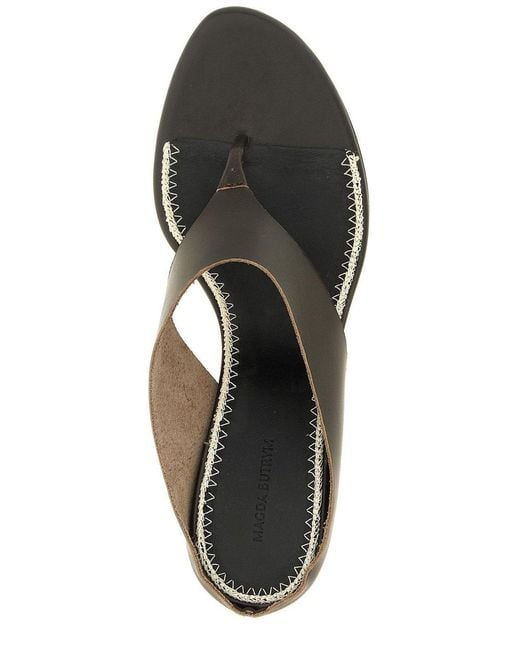 Magda Butrym White Thong Mule Heeled Sandals